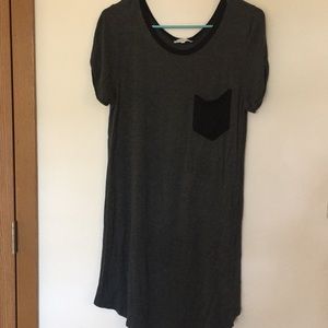 Grey and black T-shirt dress